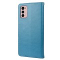 For Motorola Moto G42 Butterfly Flower Pattern Flip Leather Phone Case(Blue)