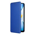 For Xiaomi Poco C40 Carbon Fiber Texture Leather Phone Case(Blue)