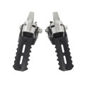 For BMW R1250GS R1200 GS ADV Motorcycle 22-25mm Front Folding Foot Pegs Footrests Clamps (Black Silv