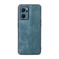 For OPPO Reno7 5G AZNS 3D Embossed Skin Feel Phone Case(Dark Green)