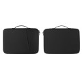 For 9.7-11 inch Laptop Portable Nylon Twill Texture Bag(Black)