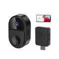 ML18 Mini Ultra Wide Angle Smart Video Doorbell Support Two-way Voice(Black)