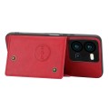 For vivo V25 5G / X80 Lite Double Buckle Magnetic Phone Case(Red)