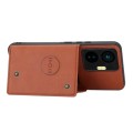 For vivo Y55 4G Double Buckle Magnetic Phone Case(Light Brown)