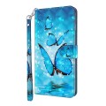 For Realme GT2 / GT Neo2 / GT Neo 3T 3D Painting Pattern TPU + PU Phone Case(Three Butterflies)