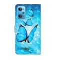 For Realme GT2 / GT Neo2 / GT Neo 3T 3D Painting Pattern TPU + PU Phone Case(Three Butterflies)