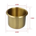 Functional Sofa RV Cup Holder Car Embedded Brass Cup Holder, Style:6.7x5.5cm