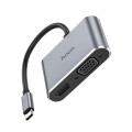 hoco HB29 Easy-lead USB-C / Type-C Multifunction Converter HDTV+VGA HUD(Tarnish)