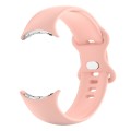 For Google Pixel Watch Single Color Silicone Watch Band Man(Pink)