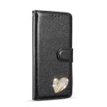 For Samsung Galaxy S20 Glitter Powder Love Leather Phone Case(Black)