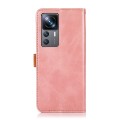 For Xiaomi Redmi K50 Ultra/12T/12T Pro KHAZNEH Dual-color Cowhide Texture Leather Phone Case(Rose Go