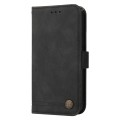 For vivo Y16 / Y02s Skin Feel Life Tree Metal Button Leather Phone Case(Black)