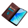 For OnePlus Nord N20 SE 4G Skin Feel Magnetic Flip Leather Phone Case(Dark Brown)