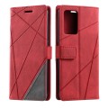 For OPPO Find X5 Lite Skin Feel Splicing Leather Phone Case(Red)