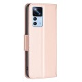 For Xiaomi 12T / 12T Pro / Redmi K50 Ultra Embossing Two Butterflies Pattern Leather Case(Rose Gold)