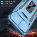 For Samsung Galaxy A22 5G Armor PC + TPU Camera Shield Phone Case(Light Blue)