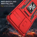For Samsung Galaxy A03s Armor PC + TPU Camera Shield Phone Case(Red)