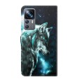 For Xiaomi 12T Pro/12T/Redmi K50 Ultra 3D Painting Pattern TPU + PU Phone Case(Wolf)