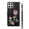 For Honor X8 4G 3D Painted Leather Phone Case(Rose)