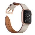 Classic Cowhide Genuine Leather Watch Band For Apple Watch Series 8&7 41mm / SE 2&6&SE&5&4 40mm / 3&