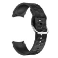 For Samsung Galaxy Watch 5 / Watch 5 Pro Rhombus Texture Silicone Watch Band(Black)
