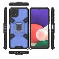 For Samsung Galaxy A22 5G Space PC+TPU Ring Holder Protective Phone Case(Blue)