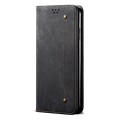 For Xiaomi 12T/12T Pro/Redmi K50 Ultra Denim Texture  Horizontal Flip Leather Phone Case(Black)