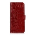 For Samsung Galaxy S23 5G Crocodile Top Layer Cowhide Leather Phone Case(Red)