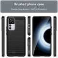 For Xiaomi 12T / Redmi K50 Ultra Brushed Texture Carbon Fiber TPU Phone Case(Black)