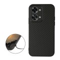 For OnePlus Nord 2T Accurate Hole Carbon Fiber Texture PU Phone Case(Black)