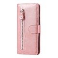 For Honor X8 5G / X6 Calf Texture Zipper Leather Phone Case(Rose Gold)
