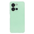 For vivo Y35 4G Solid Color Liquid Silicone Shockproof Full Coverage Phone Case(Green)