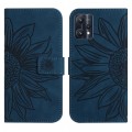 For Realme 9 4G/Realme 9 Pro+ 5G Skin Feel Sun Flower Pattern Flip Leather Phone Case with Lanyard(I