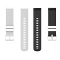 For Suunto 5 Peak Small Plaid Texture Two-color Silicone Watch Band(White Black)