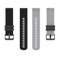 For Suunto 5 Peak Small Plaid Texture Two-color Silicone Watch Band(Black Grey)