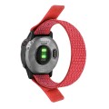 For Garmin Fenix 7 Hook And Loop Fastener Nylon Watch Band(Red)