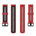 For Amazfit GTR 4 / GTS 4 / GTR 3 22mm Stripe Two-color Silicone Stainless Steel Buckle Watch Band(R