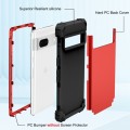 For Google Pixel 7 5G 3 in 1 Shockproof PC + Silicone Protective Phone Case(Red+Black)
