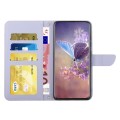 For Realme 10 4G HT03 Skin Feel Butterfly Embossed Flip Leather Phone Case(Purple)
