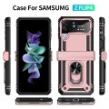 For Samsung Galaxy Z Flip4 Shockproof TPU + PC Protective Phone Case with 360 Degree Rotating Holder