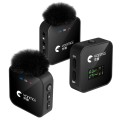 Yanmai GF525 2 in 1 Broadcast 2.4G Wireless Lavalier Microphone Mini Clip-on Mic with LED Display