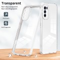 For Motorola Moto G62 5G 3 in 1 Clear TPU Color PC Frame Phone Case(White)