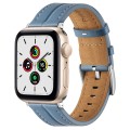 Fluted Leather Strap For Apple Watch Series 8&7 41mm / SE 2&6&SE&5&4 40mm / 3&2&1 38mm(Blue)