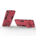 For Samsung Galaxy A14 5G Punk Armor 2 in 1 PC + TPU Shockproof Phone Case(Light Red)