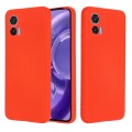 For Motorola Edge 30 Lite 5G / 30 Neo 5G Pure Color Liquid Silicone Shockproof Phone Case(Red)