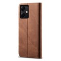 For Xiaomi Redmi Note 12 China Denim Texture Leather Phone Case(Brown)