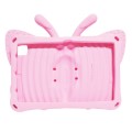 For Samsung Galaxy Tab A8 10.5 Butterfly Bracket Kids EVA Shockproof Tablet Case(Pink)