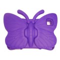 For Samsung Galaxy Tab A8 10.5 Butterfly Bracket Kids EVA Shockproof Tablet Case(Purple)
