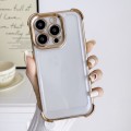 For iPhone 12 Pro Max Electroplating Four-corner Shockproof Space Phone Case(Gold)