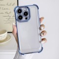For iPhone 12 Pro Max Electroplating Four-corner Shockproof Space Phone Case(Blue)